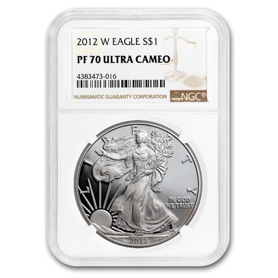 2012-W Proof Silver American Eagle PF-70 NGC 2012-W Proof Silver American Eagle PF-70 NGC